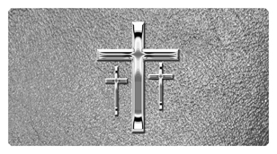 DSC700 517 SL SH SL Silver 3 Crosses Shimmer Silver Background